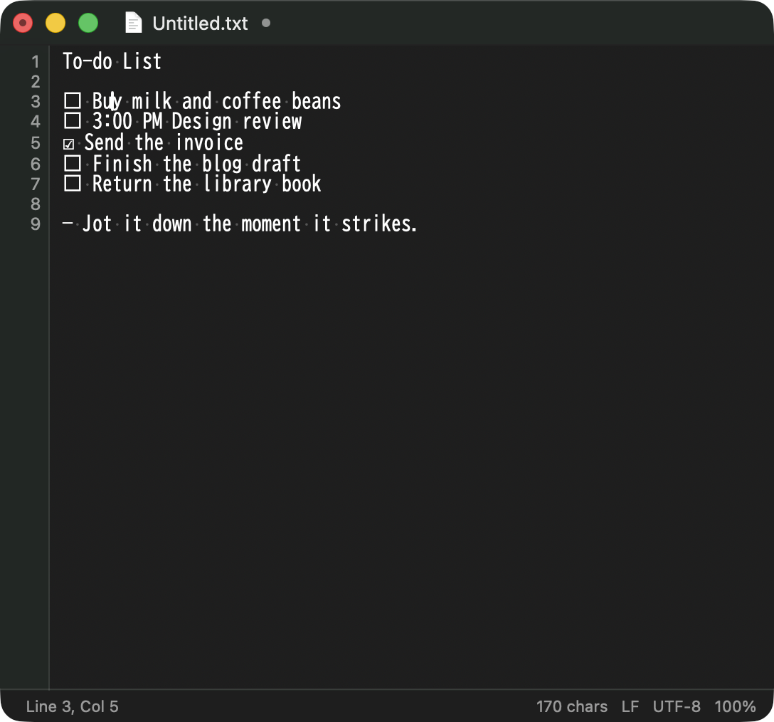 NotepadAS in dark mode